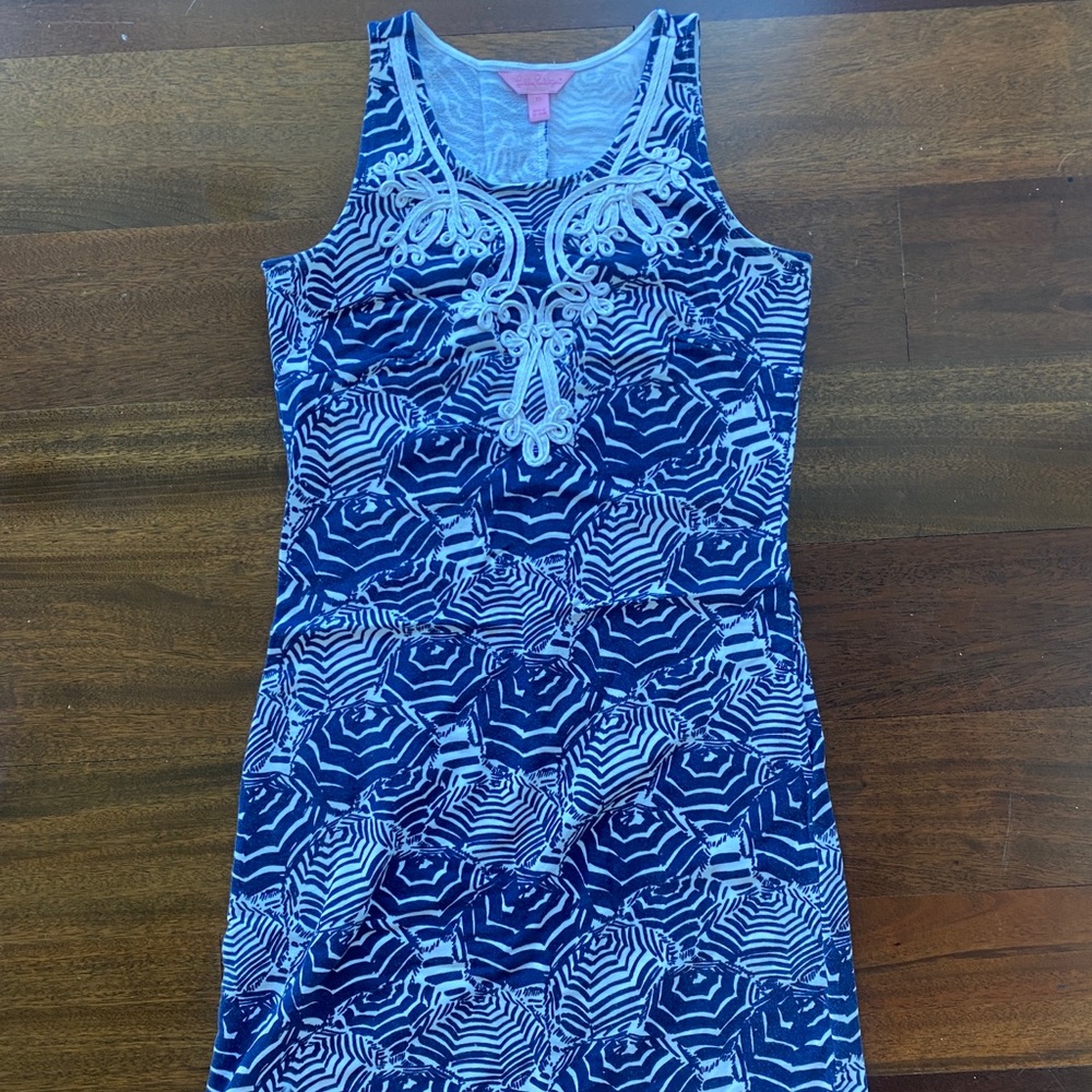 Lilly Pulitzer Terry Dress, Umbrella pattern, XS